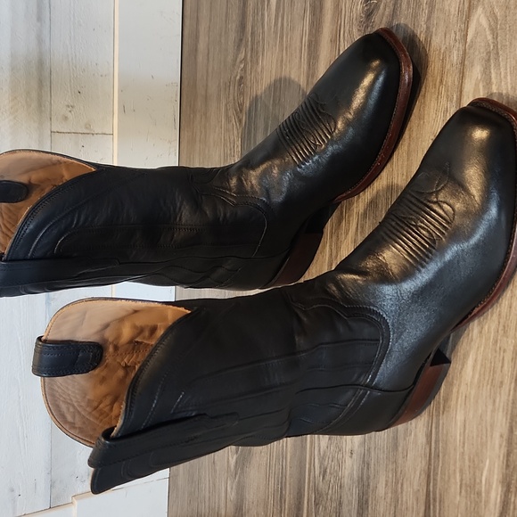 TECOVAS Men's Sz 12D Leather Cowboy Boots Good Condition